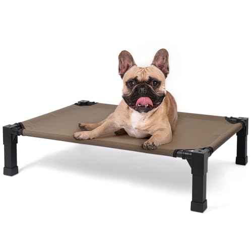 Heeyoo Kühlendes erhöhtes Hundebett, 80 cm, Braun von Heeyoo