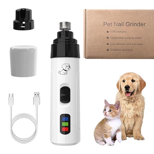 Huesom Silent Groom Nail Grinder, Silent Grind Pro for Dog Nails, Low Noise USB Rechargeable Pet Clipper, All Pet Sizes and Nail Thicknesses, Suitable for Dogs and Cats (1Set) von Hehuo