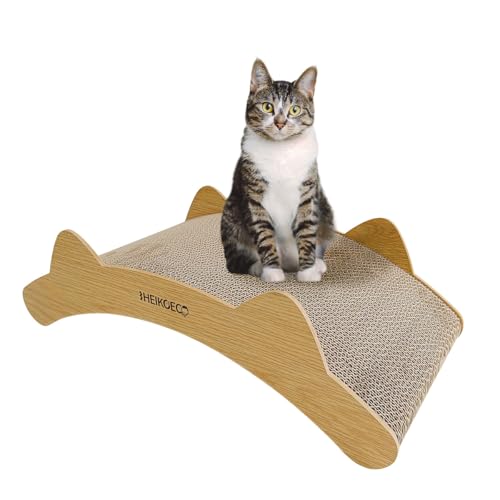 Heikoeco® Katzen Kratzbrett, Doppelseitig Haltbarer Kratzbretter Katze aus Qualitätswellpappe, 2 in 1 Kratzpappe für Katzen, Kratzmatte Katze, betten, Decken & möbel für Katzen von Heikoeco