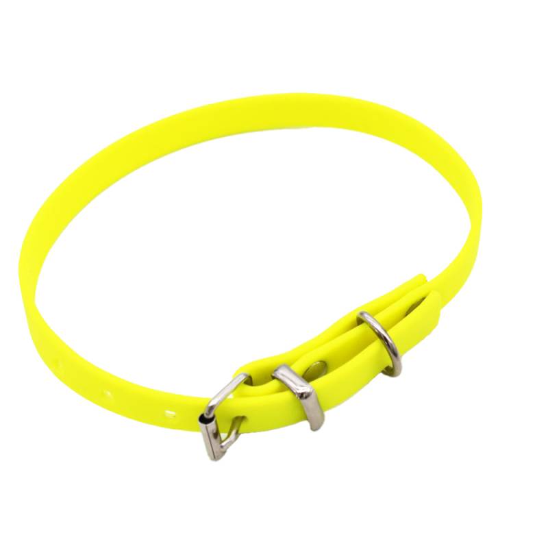 Heim Biothane®-Halsband genietet, neon-gelb - 24 - 31 cm Halsumfang, 9 mm breit von Heim