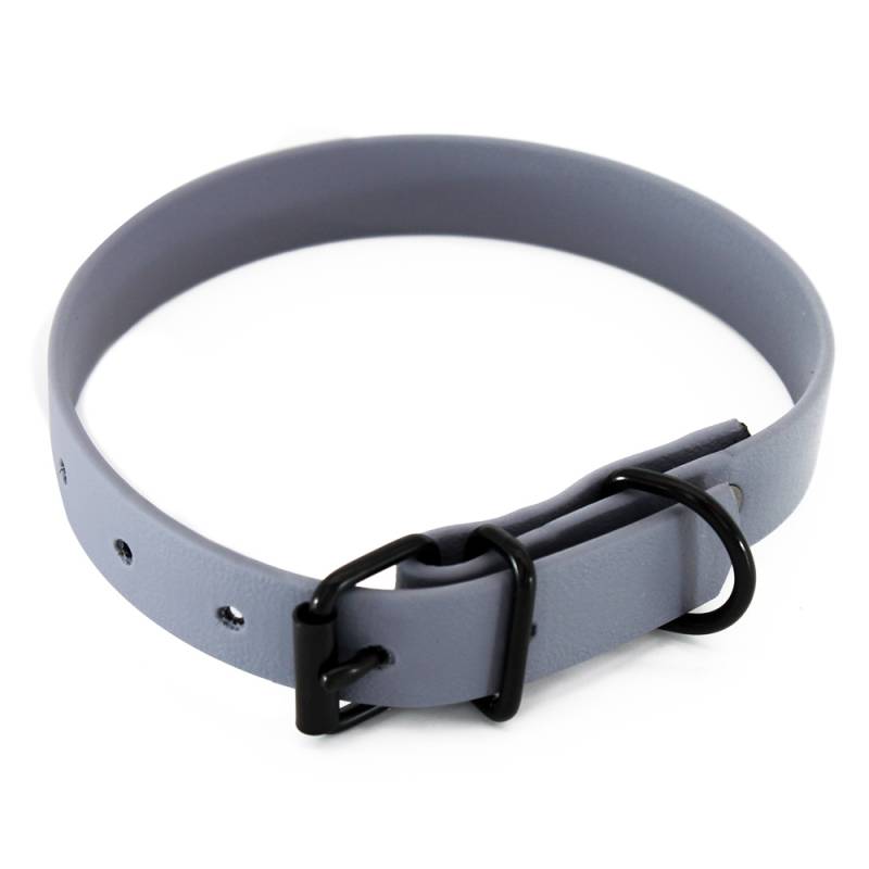 Heim Halsband BioThane, grau - 28 - 35 cm Halsumfang, 19 mm breit von Heim