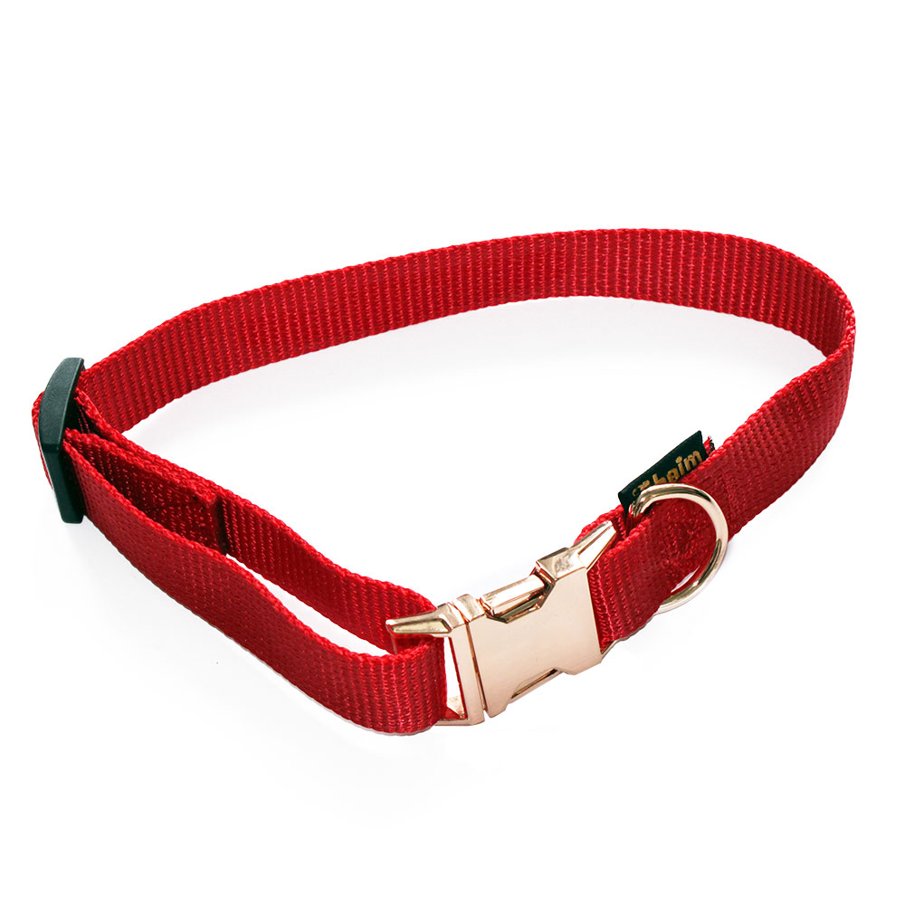 Heim Halsband geriegelt Rosé, rot - 30 - 50 cm Halsumfang, 18 mm breit von Heim