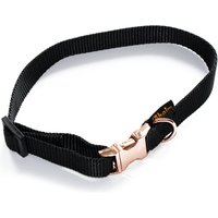 Heim Halsband geriegelt Rosé, schwarz - Halsumfang 35-60 cm, B 25 mm von Heim