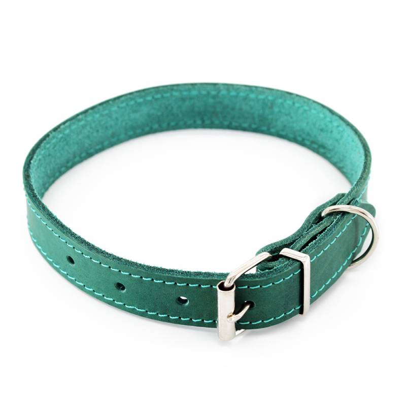 Heim Halsband mit Ziernaht, petrol - 44 - 54 cm Halsumfang, 25 mm breit von Heim