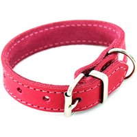 Heim Halsband mit Ziernaht, pink - Halsumfang 22 - 28 cm, B 20 mm von Heim