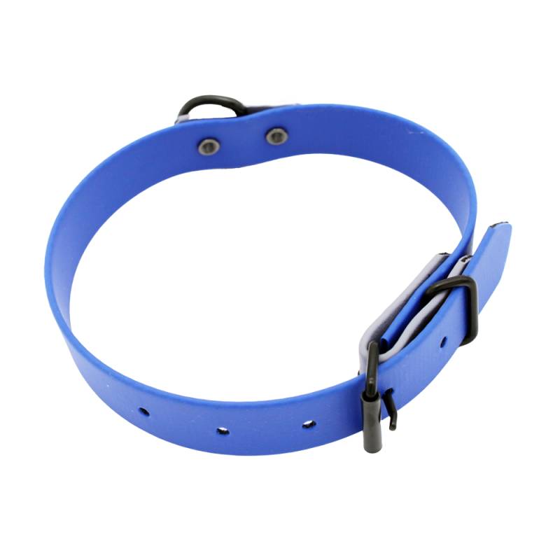 Heim Halsband zweifarbig genietet blau/grau - 40 cm lang, 25 mm breit von Heim