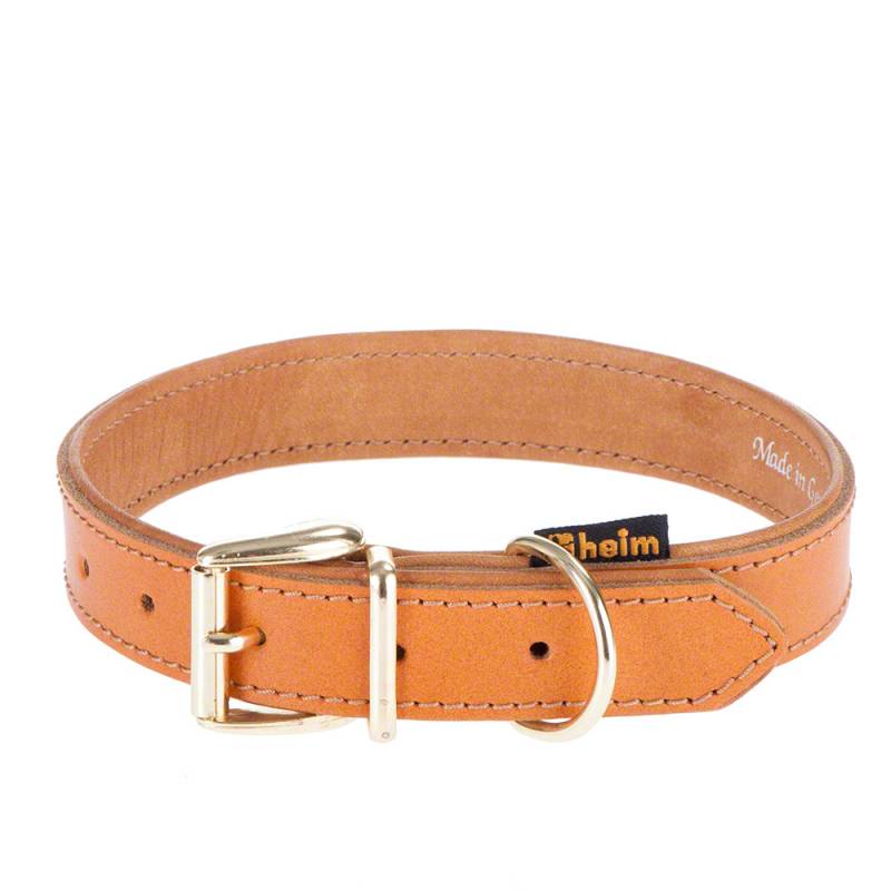 Heim Lederhalsband Buffalo, cognac - Größe 55: 40 - 50 cm Halsumfang von Heim