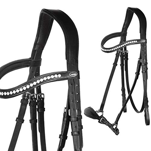 Heinick-Reitsport Trense Soft Hannoveranisch verstellbar Stride Schwarz ~ Diamant ~ Vollblut von Heinick-Reitsport