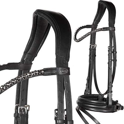 Heinick-Reitsport Trense anatomisch Motion Schwarz breites RH ~ Glow-Ash ~ Vollblut von Heinick-Reitsport