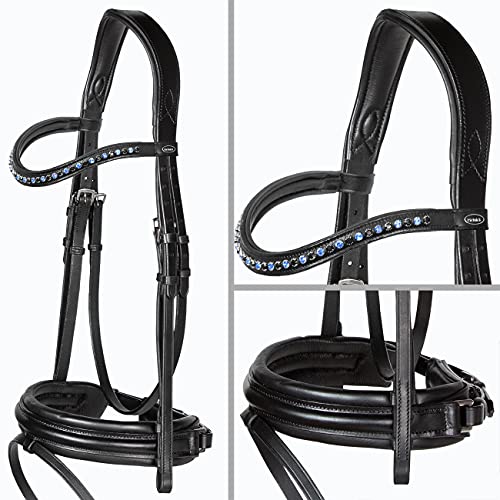 Heinick-Reitsport Trense anatomisch Motion Schwarz breites RH Zaumhaken ~ Warmblut ~ Auswahl (Genf) von Heinick-Reitsport