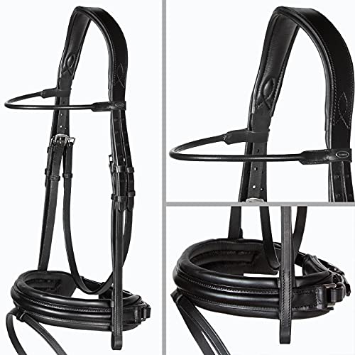 Heinick-Reitsport Trense anatomisch Motion Schwarz breites RH Zaumhaken ~ Warmblut ~ Auswahl (Loop) von Heinick-Reitsport