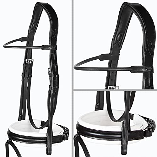 Heinick-Reitsport Trense anatomisch Motion Weiß breites RH Zaumhaken ~ Vollblut ~ Auswahl (Loop) von Heinick-Reitsport