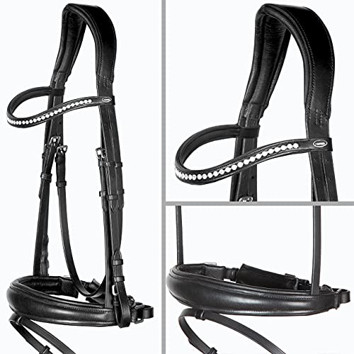 Heinick-Reitsport Trense anatomisch Performance Schwarz konisches RH ~ Vollblut ~ Auswahl (Diamant) von Heinick-Reitsport