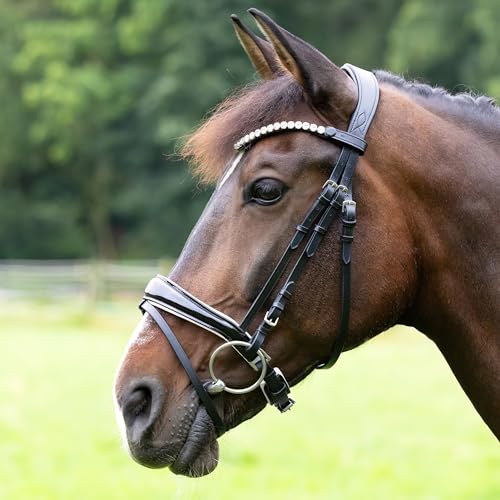 Heinick Trense Schnallen Competition Weiß Lack Schnellwechselsystem ~ Vollblut ~ von Heinick-Reitsport