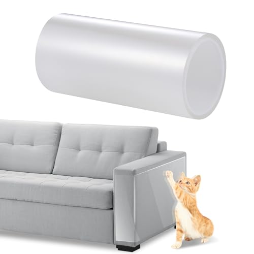 Hejo Katzen Kratzschutz Tape, 3m × 20cm Kratzschutz Sofa Katze, Anti Kratz Folie für Katzen, Transparenter Katzen Fensterschutz für Tür, Wand, Couch, Möbel von Hejo