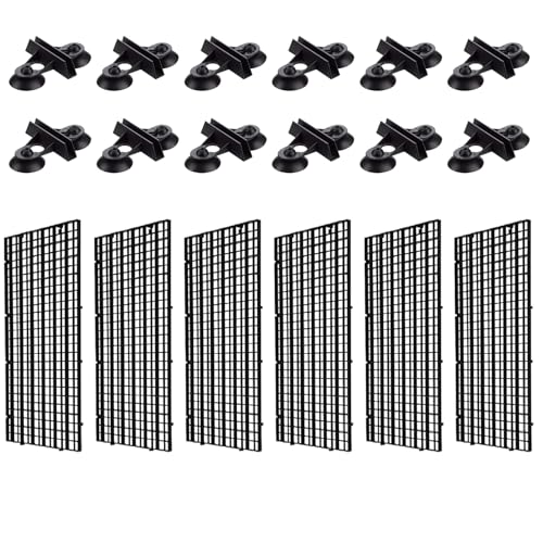 Aquarium Trennwand, Aquarium Isolation, Fisch Tank Isolation Divider, Aquarium Tank Grid Trennung Brett, Fisch Tank Teiler Kunststoff Gitter, Trennwand für Aquarien, Aquarium Ei Kiste,Mit 12 Saugnapf von Helweet