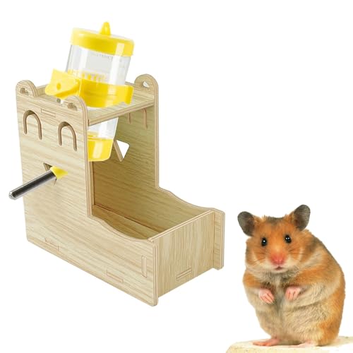 Hamster Trinkflasche, Hamster Wasserflasch, Hamster Trinkflasche mit Ständer, Hängend Haustier Wasserspender, für Den Täglichen Trinkwassergebrauch von Hamstern und Anderen Kleintieren, 80ml von Helweet