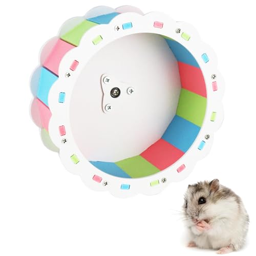 Hamsterrad, Hamster Übungsrad, Hamster Übungsräder, Hamsterlaufrad, Silent Laufräder Hamster Rad, Kleintierspielzeug Laufrad, Super-Leise Hamsterräder, für Rennmäuse, Chinchillas, Mäuse, 21cm von Helweet