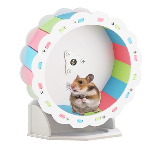 Hamsterrad, Laufrad Hamster, Silent Wheel, Hamster Übungsräder, Bringen Sie Ihrem Kleinen Hamster Endloses Laufglück, Durchmesser 22cm(Muss Selbst Zusammengebaut Werden), Leise von Helweet