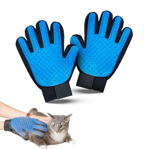 Haustier Handschuh, Fellpflegehandschuh, Katzenhandschuhe, Waschhandschuh für Katzen, Katzenhandschuh Fellpflege, Katzenhandschuh Bürste, Hunde Handschuh, Für Katze, Hund, Pferd, Kaninchen, Tier von Helweet