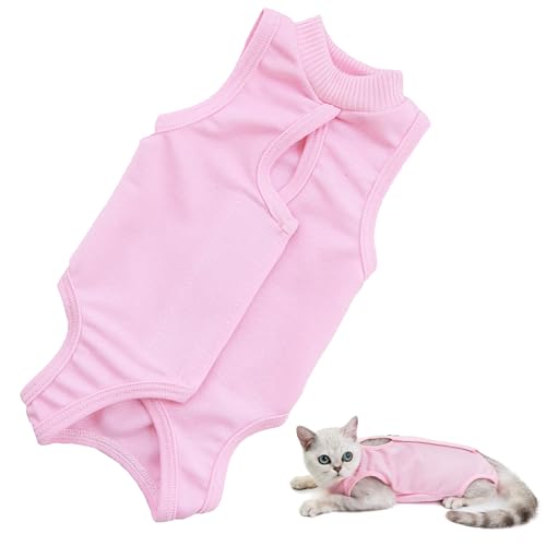 Katzenbody Nach Op, Recovery Suit Katze, Genesungsanzug für Katzen, Cat Professional Recovery Anzug, Postoperative Katzenkleidung für Bauchwunden, Cat Chirurgischer Erholungsanzug, Für Katzen Hunde von Helweet