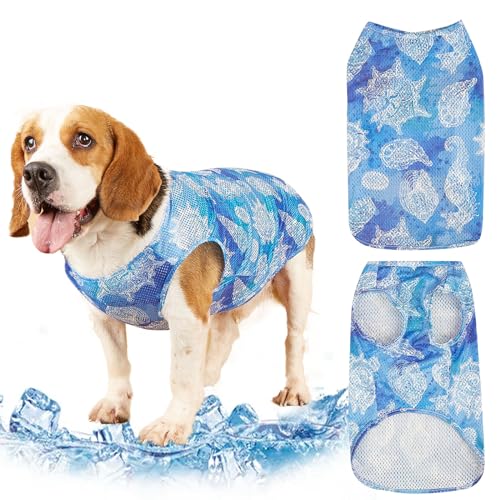 Atmungsaktiv Mesh Hundejacke, Kühlweste für Hunde, Hund Kühlweste Geschirr, Hunde Cooler Jacke, Hundeweste Sommer, Hundeshirt, Atmungsaktive, Weich, für Kleine Mittelgroße Hunde Katze Haustier von Helweet