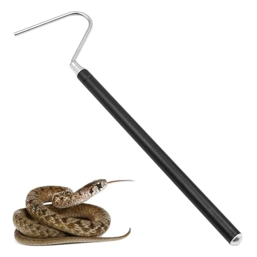 Schlangenhaken, Schlangenfänger, Snake Capture Hook, Teleskopschlangenhaken, Reptilienfänger, Professionelle Reptilien Zubehör, zum Fangen von kleinen Schlangen Copperhead, Längenbereich 20CM – 67CM von Helweet