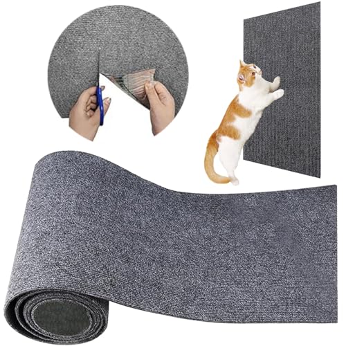 Selbstklebend Kratzmatte Katze, Selbstklebend Kratzteppich Katze Wand, Katzenkratzbretter, Katzen Kratzwand, für Katze Bäume, Katze Wand Möbel, Kratzbäume, und Couch Schutz von Helweet