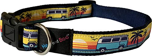 Hem and Boo Hundehalsband, Camper-Bus, Größe L von Hem and Boo