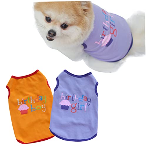 Hemobllo 1stk Laufweste Sommerweste Hund Tuch Hundeweste Sommer Haustier Violett Geburtstags-Outfit von Hemobllo