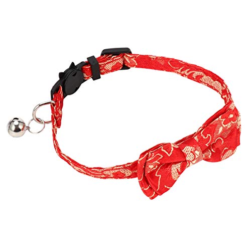 Hemobllo 1stk Haustierhalsband Katzenhalsband Aus Stoff Personalisiertes Hundehalsband Verstellbarer Kätzchenkragen Welpenhalskette Mit Fliege Perle Welpenhalsband Die Katze Haustierzubehör von Hemobllo