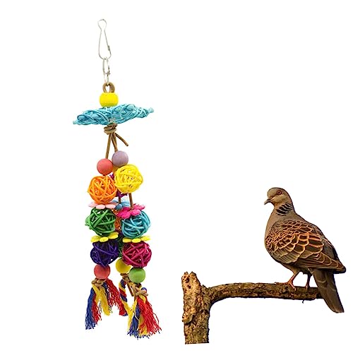 Hemobllo 2 Stück Papagei Anhänger aufhängung schaukel hängeschaukel Papageien- Bird Toys Parrot Toys Papageienspielzeug Hängemattenschwung Papageienbissspielzeug Bambus von Hemobllo