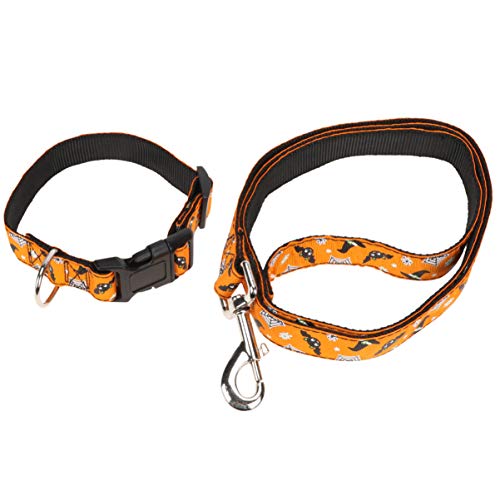 Hemobllo 2st Halloween-haustierhalsbänder Katzenleine Schädel Halloween Hundehalsband Leine Haustierleine Gruseliges Katzenhalsband Halskette Für Haustierhund Kettenblatt Stoff Kätzchen von Hemobllo