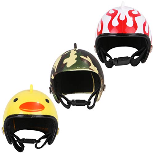 Hemobllo 3Pcs Haustier Huhn Helm Vogel Sicherheitshelm Hut Kleines Haustier Schutzhelm Lustige Geflügelküken Kopfbedeckung Papagei Helm Spielzeug für Weihnachten Geburtstag Kostüm Zubehör von Hemobllo