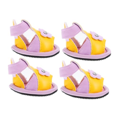 Hemobllo 4 Stück Sandalen für Hunde Hundeshampoo Hundeschuhe Kleiner Hund Tierschuhe Hündchen Atmungsaktive Hundeschuhe Hundepfoten Sandalen Hundeknochen Strandschuhe für Hunde Pu Violet von Hemobllo