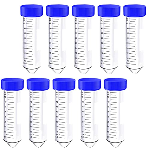 Hemobllo 50Ml Zentrifuge Rohre mit Snap Cap- Wissenschaft Labor Zentrifuge Rohre Test Experiment Rohre Lagerung für Probe Labor 50PCS Laborröhrchen von Hemobllo