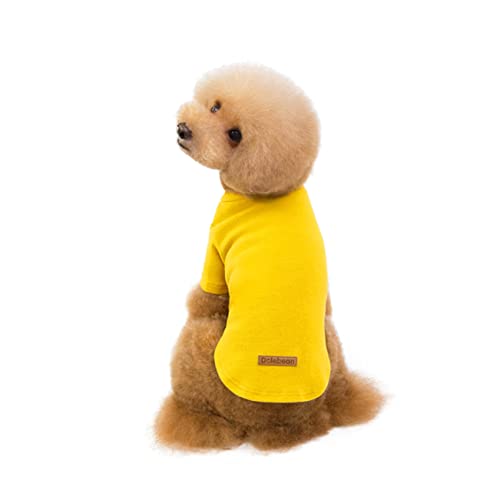 Hemobllo Baumwollkleidung Für Haustiere Kleine Hundekleidung Hunde-Pyjama Baumwolle Hemd Hunde-Outfit Baumwollhundkleidung Yellow von Hemobllo