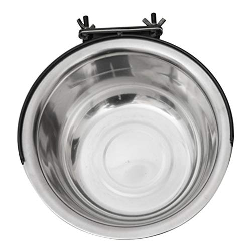 Hemobllo Wasserflasche Rabbit Water Bowl Edelstahl- Haustier- Fütterungsschalen- Hanging Hunde Wasserschalen Haustier Coop Tasse Hundefutter für Haustierkatze (Silber) Geschirr von Hemobllo