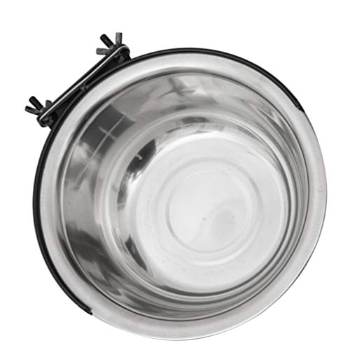 Hemobllo Groß Hunde Wasser Schalen- Edelstahl Wasser Schüssel mit Clamp Halter H?ngen Hunde Wasser Schalen für Haustier Hund Katze Rabbit Water Bowl Futterspender Für Papageien von Hemobllo