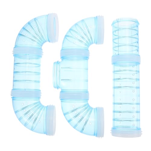 Hemobllo Hamster Tubes Set, Kunststoff Transparent Gebogene Rohr Haustier Käfig Tunnel, Kreative DIY Käfig Verbindung Tunnel Schiene für Hamster Ratten und andere Kleintiere von Hemobllo