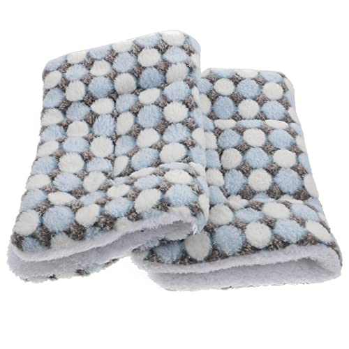 Hemobllo Haustierbett Haustier Bett Matte Winter Warm: Haustier Schlafen Matten Weiche Komfortable Innen Matten Maschine Waschbar für Small Medium Hund Katze 2Pcs Fleecedecken Für Haustiere von Hemobllo