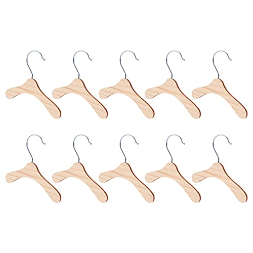 Hemobllo 10st Haustier-aufhänger Hundekleiderbügel Pet Clothes Hanger Rack Kostümständer Welpenbedarf Hunde- Garderoben- Lieferungen. Mini-kleiderständer Baby Kleiderschrank Holz rutschfest von Hemobllo