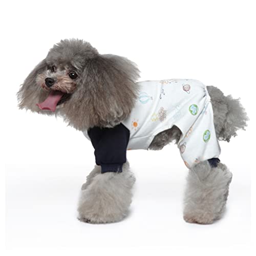 Hemobllo Warmer Mantel Haustier-Pyjama Hündchen Kleiner Hund Schlafpyjama Für Haustiere Welpen Nachtwäsche Hundepyjama Für Kleine Hunde Mädchen Zu Hause Polyester Baumwolle Haustier-Outfit von Hemobllo