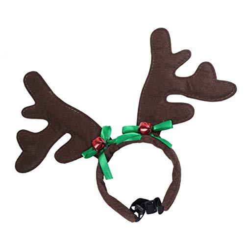 Hemobllo Hund Rentiergeweih Weihnachtshaustier Kopfschmuck Rentier-Stirnband Elchhut Für Haustiere Haarschmuck Für Weihnachtshunde Hund Weihnachtsmütze Hund Katze Weihnachten Kind von Hemobllo