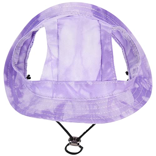 Hemobllo Haustier-baseballmütze Hundekopfschmuck Cinco De Mayo Hundehalstuch Hunde-Sombrero-mütze Für Hundemütze Mit Ohrloch Fiesta-strohhalme Violett Baumwolle Prinzessin Reisekappe von Hemobllo