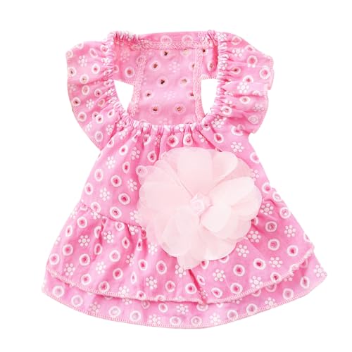 Hemobllo Kleines Hundekostüm Hundeoutfits für kleine Hunde Dirndlbluse kleiner Hund Kleid Fischtunnel für Aquarium Hund Tutu Rock Hochzeit Hundekleid Sommer Hundekleid Süß Rosa Prinzessin Kleid Welpe von Hemobllo