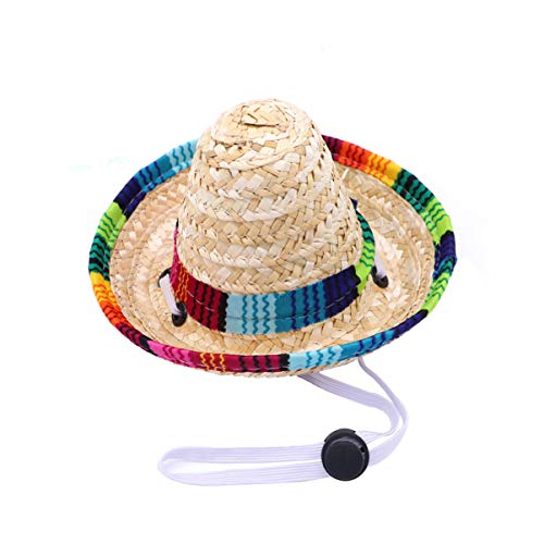 Hemobllo Sombrero-partyhüte Für Kleine Haustiere Katzenhut Hüte Für Hund Hundeleinenmütze Hund Sonnenhut Hund Sommermütze Katzen-Partyhut Katze Sombrero Chihuahua Haustier-Outfit Hölzern von Hemobllo