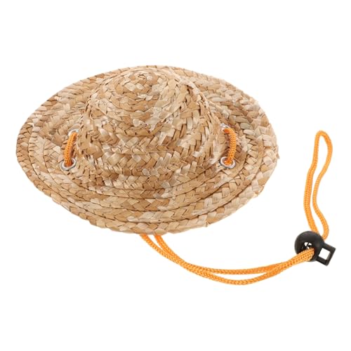 Hemobllo Vintage-schmuck Mini-Sombrero-hüte Sommerkleid Hundemützen Für Große Hunde Sonnenhüte Für Hunde Kappen Welpenmütze Hund Hund Mini-Stroh-Sombrero-hüte Hut Zubehör von Hemobllo