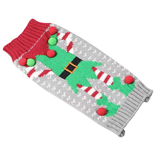 Hemobllo Weihnachtshund Hässliches Clown Kostüm Outfit、 Hundepyjama Mittel Clown-Pullover Weihnachtsclown-hundepullover Klein Mopspullover Für Hunde Weste Für Katzen Warm Halten Kleidung von Hemobllo