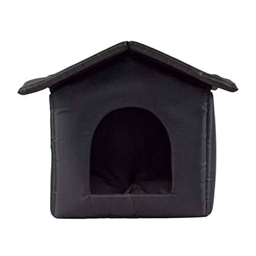 Hemore Hundehaus im Freien wetterfeste Haustierhöhle Katzenhaus Winter warmes Tierheim 35x33x30 cm, Hundehöhle, Hundehaus von Hemore